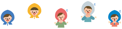 防火頭巾のイラスト